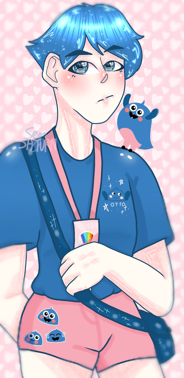 🕊💙 Human Otto is h o t! I really like how I drew him. Hope you like❤ it! Like this drawing if u want to save sketch and Otto💕 #SegaSaturn #otto #SaveSonySketch #hot #humanotto