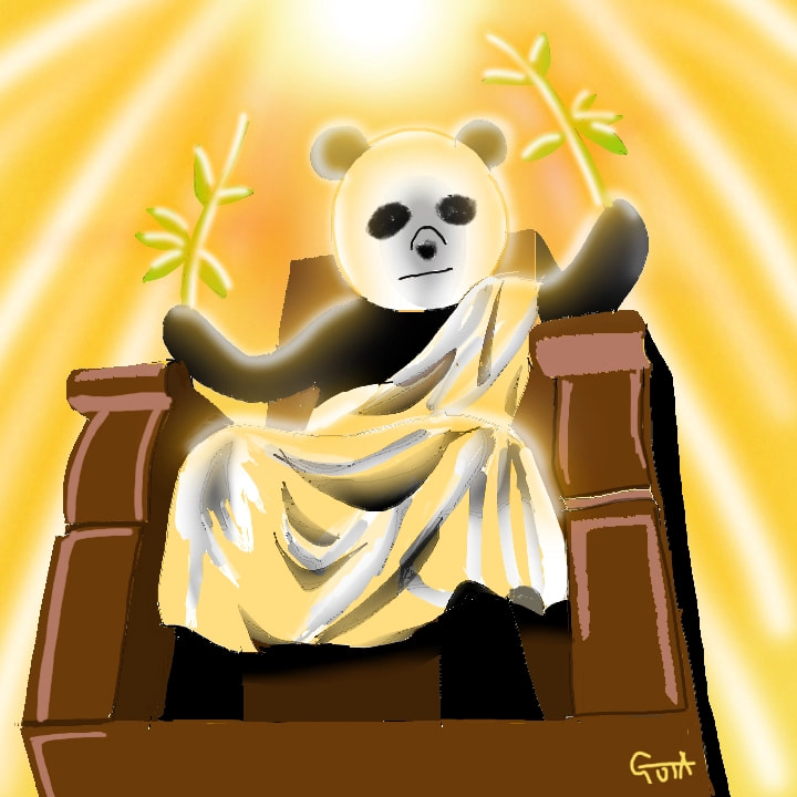 Panda myth　今日のパン美ちゃん　神々しいパンダ　GOTA神話です　まただめだなこれは（笑） #mymythology #sonysketch #fridayswithsketch #パン美