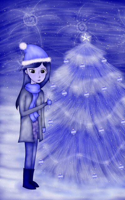 Моё новогоднее настроение застряло где-то в том году 😑 #PokerFace :D #oc #winter #snow #HappyNewYear #dailydecember #Merrychristmas #Fireworks #Blue