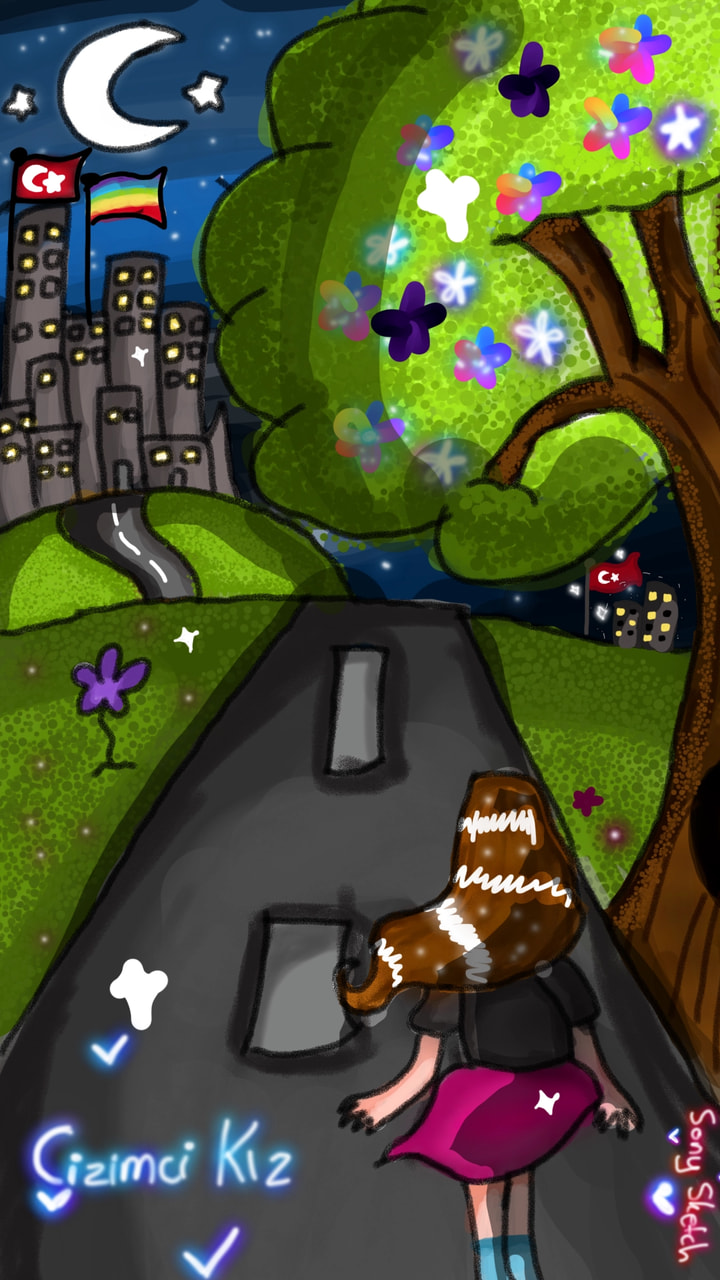 #mycity #fridayswithsketch #ÇizimciKız ‪@sonysketch‬  🖤🖤🌛🌉🌌🌃🏙^^ ‼️Rainbow Flag is Sony Sketch!!!‼️( edit: Thanks for fatured!!!)