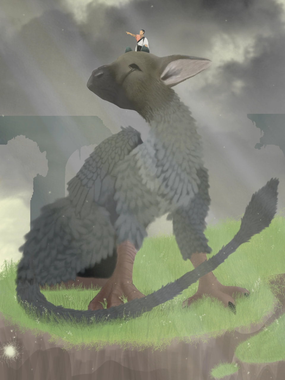 #TheLastGuardian #Trico (and nameless boi) #fridayswithsketch #gamechallenge ‪@sonysketch‬