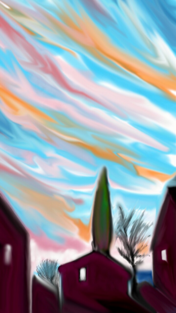 #landscape #sunset #landscapes #sky #blending #clouds #red #smudgetool #nature