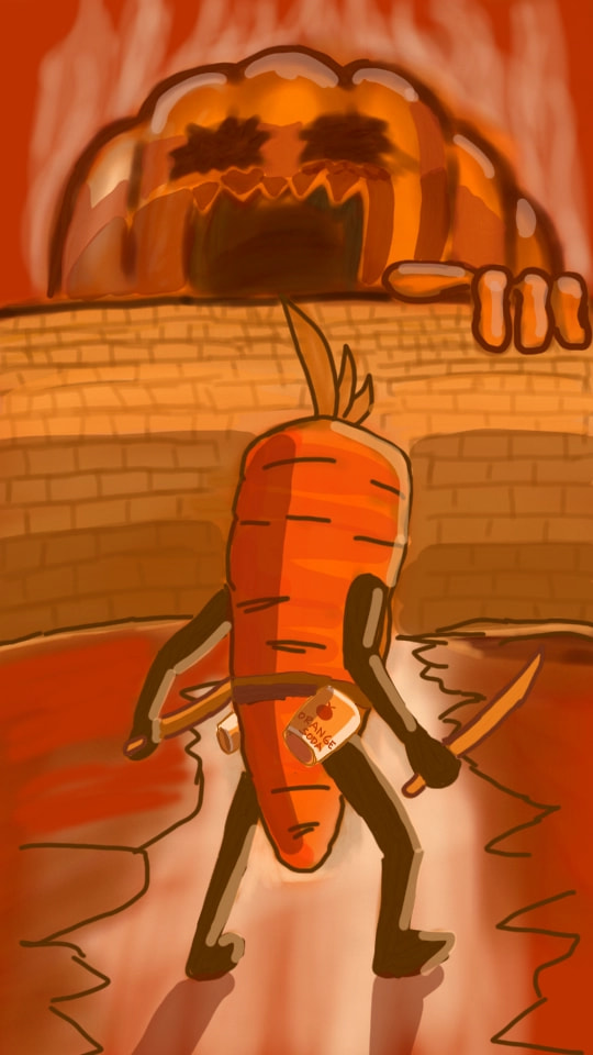 #orangechallenge #colorweek #fridayswithsketch ‪@sonysketch‬ Attack on Pumpkin