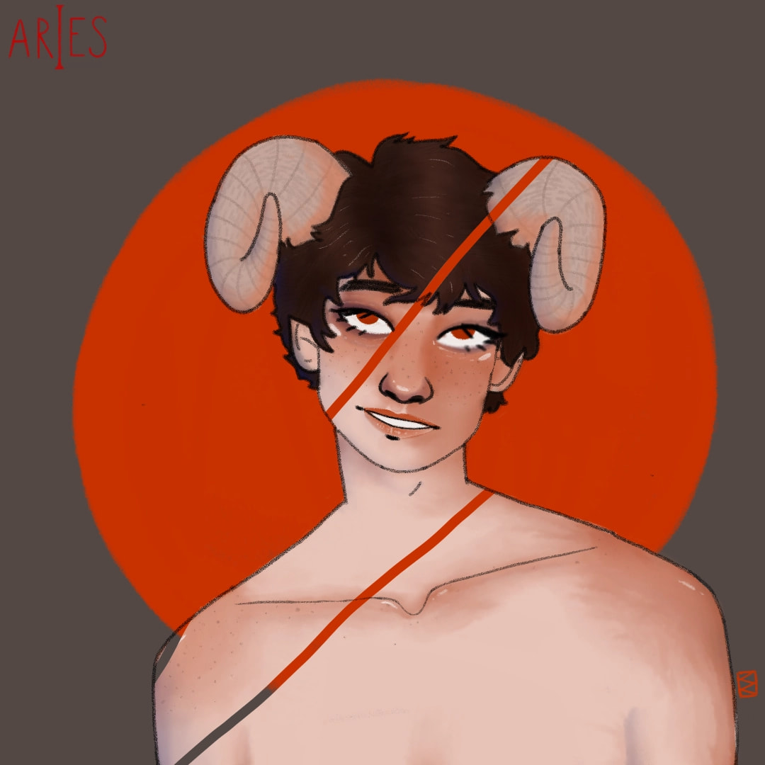 #ZodiacChallenge ‪#fridayswithsketch ‪ ‪@sonysketch‬ it's an ♈ + i just rubbed out all if the layers that weren't locked that is very much not on purpose. Aries r meant to be "passionate"  how is that me idk #aries