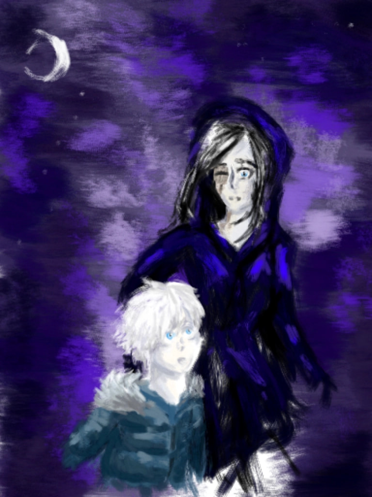 More adventures with #violagrey and Rory ☺ #myheroacademiaocs #purple #moonlight #magicmoonweek #runningaway #anime