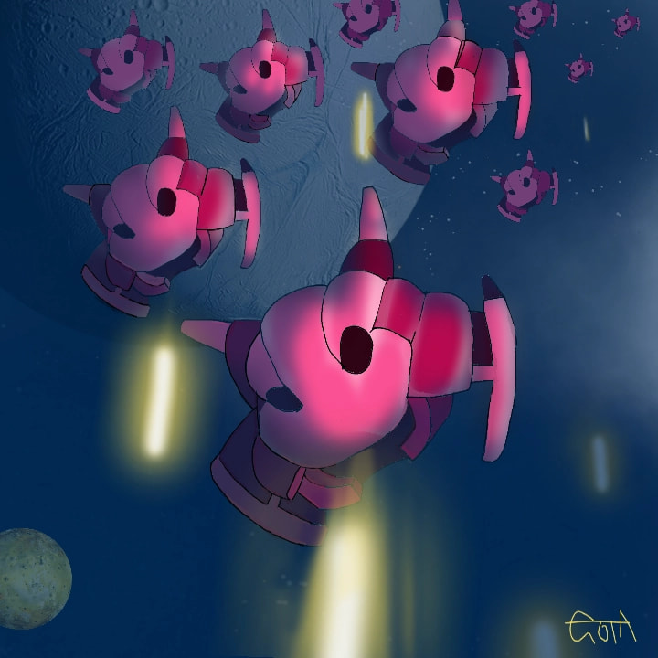 Space invader　It's a great game of old years.　ゲームしないのでゲームキャラがわかりません円…（笑） #gamechallenge #sonysketch #fridayswithsketch #myart