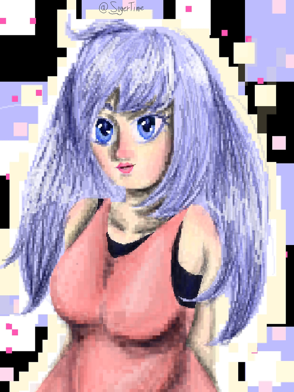 sooo this is Pixel and shes a new oc, im really proud of it i wanted to do a pixel art for a long time and from some reason i didn't made one so yeah but that was really fun! #pixelchallenge #fridayswithsketch #NewOc #ILOVEITTTT