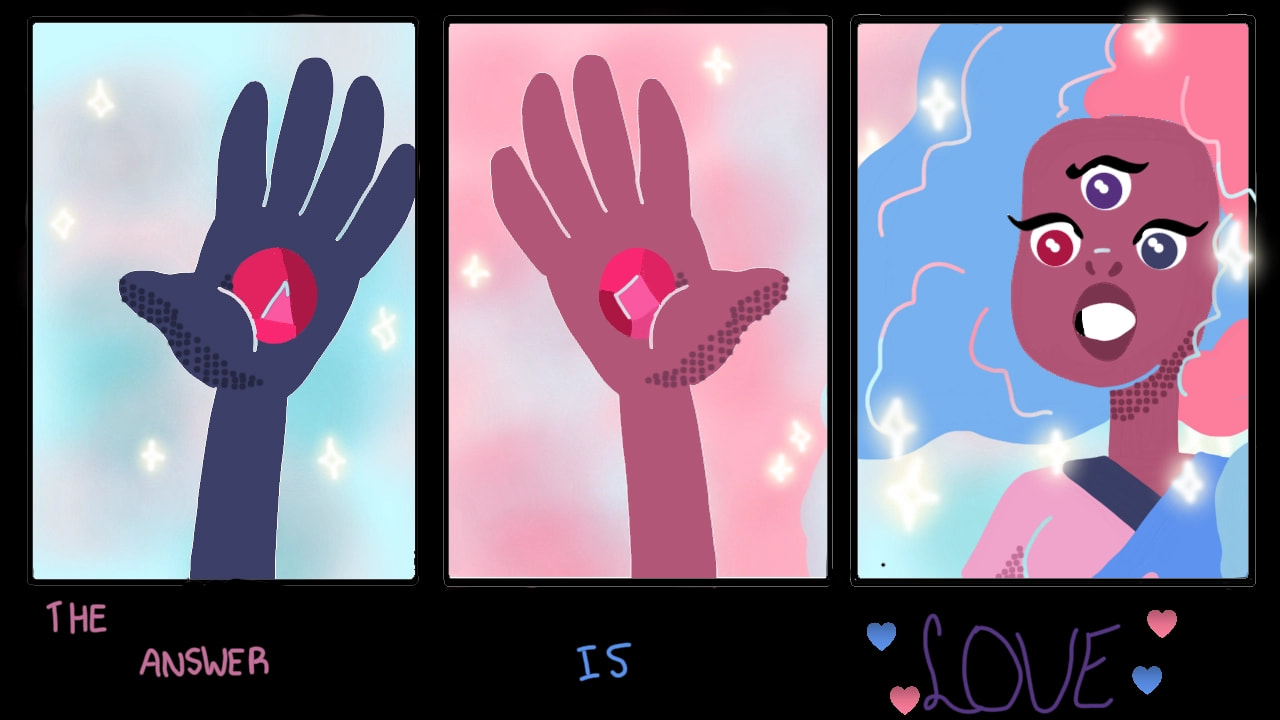 #mycomic #fridayswithsketch #su #stevenuniverse #garnet #love #theanswer #fusion #rubi #sapphire