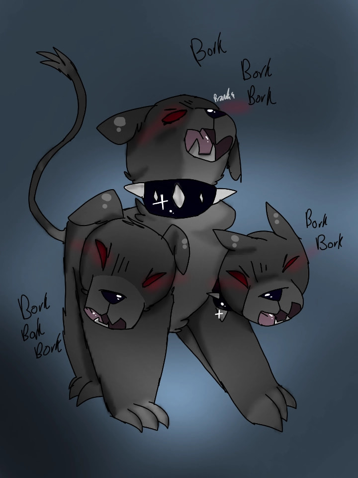 #fridayswithsketch #mymythology Its a three headed doggo :>>>