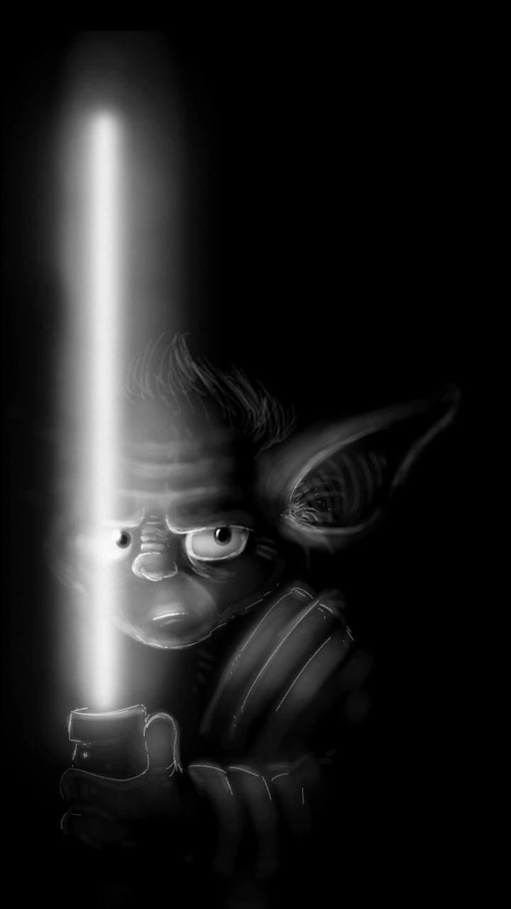 Can a lightsaber count as #sword ? (And Yoda too?) [day 6] #inktober #Inktober2017